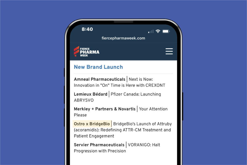 2025 Fierce Pharma Marketing Awards Finalists